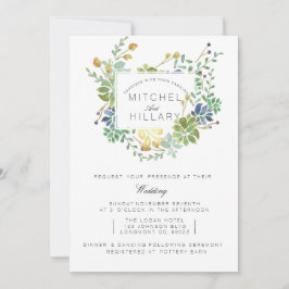 Invitación Jardín exitoso | Boda de acuarela floral