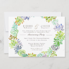 Invitación Jardín exitoso | Fiesta de aniversario de acuarela