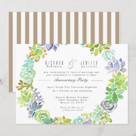 Invitación Jardín exitoso | Fiesta de aniversario de acuarela