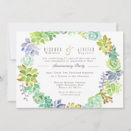 Invitación Jardín exitoso | Fiesta de aniversario de acuarela