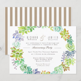 Invitación Jardín exitoso | Fiesta de aniversario de acuarela
