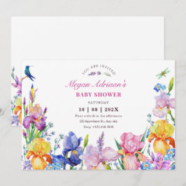 Invitación Jardín Flor Purple Flor ducha bebé