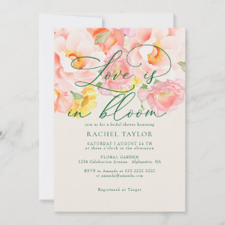 Invitación Jardín Floral Amor en Flor Despedida de Soltera