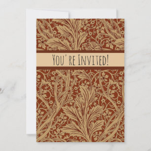 Invitación Jardín Floral Arcadia de William Morris Clase de F
