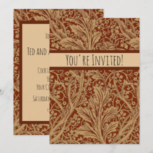 Invitación Jardín Floral Arcadia de William Morris Clase de F