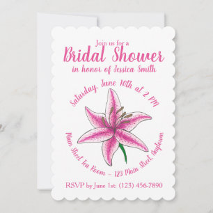 Invitación Jardín floral Baby Shower Floral de flores de liri