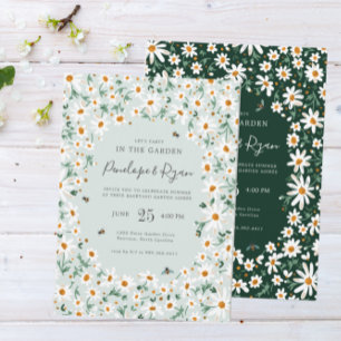 Invitación Jardín floral de acuarela Fiesta de soirée de ve