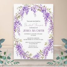 Jardín floral de glicina púrpura para ducha de nov