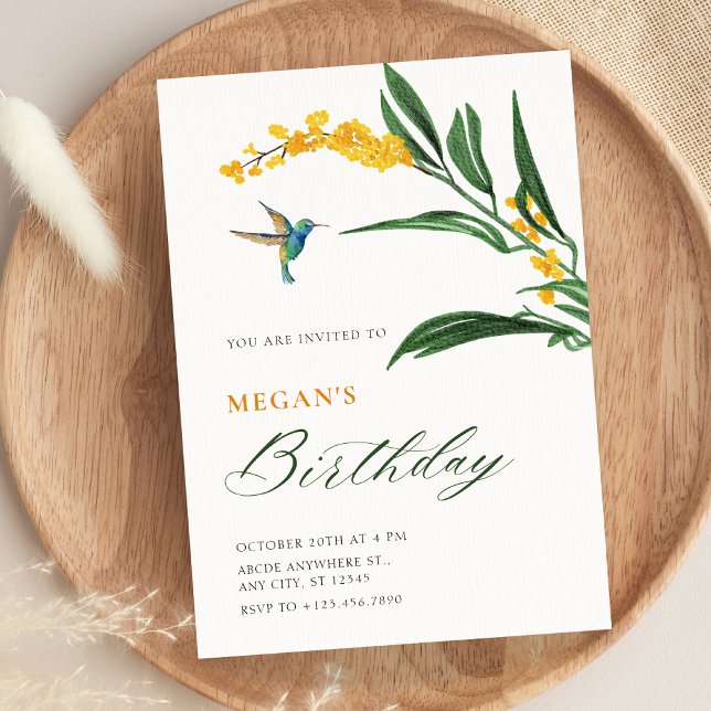 Invitación Jardín floral estético de cumpleaños (Subido por el creador)