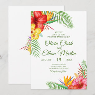 Invitación Jardín floral tropical
