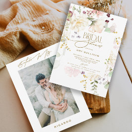 Invitación Jardín Flores Verdor Boho Floral Despedida de Solt
