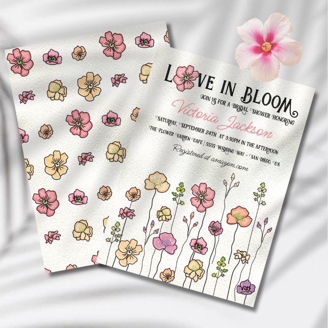Invitación Jardín florido de flores silvestres Bridal Shower  (Subido por el creador)