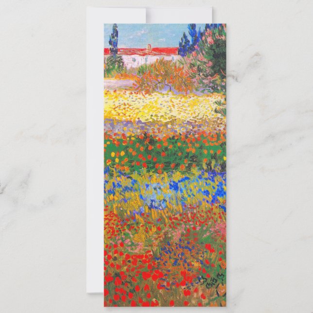 Invitación Jardín Florido de Vincent Van Gogh (Anverso)
