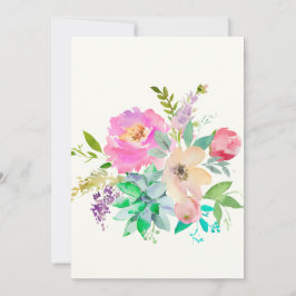 Invitación Jardín Inglés de Tarde con Monograma