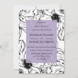Invitación Jardín moderno | Lavanda | boda floral