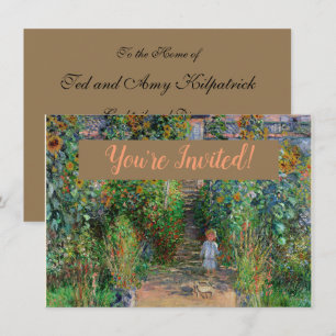 Invitación Jardín Monet Vetheuil Impressionim Pintura