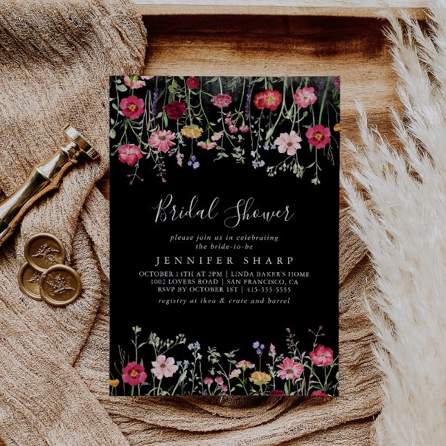 Invitación Jardín Multicolor Flor silvestre ducha de novia (Subido por el creador)