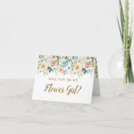 Invitación Jardín Pastel Floral ¿Serás Mi Dama de Flores
