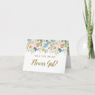 Invitación Jardín Pastel Floral ¿Serás Mi Dama de Flores