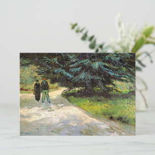 Invitación Jardín público con pareja de Vincent van Gogh