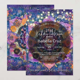 Invitación Jardín Radiante Diseño de Mandala Floral