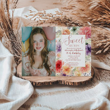 Jardín Romántico de Florales Cumple Dulces Diecisé
