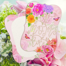 Invitación Jardín Romántico de Peonías Rosa Mejor Mamá