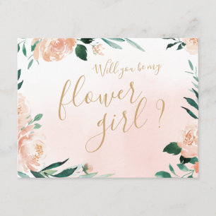 Invitación Jardín romántico floral ¿Serás mi dama de flores