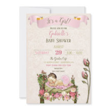 Jardín Romántico para Baby Shower Rosas Rosadas y