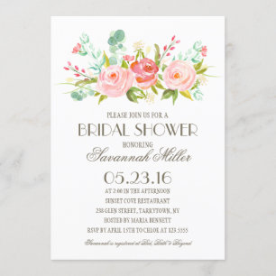 Invitación Jardín Rosa   Bridal Shower