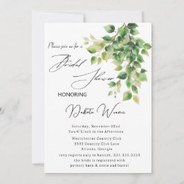 Invitación Jardín salvaje deja ducha de novia