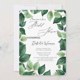 Invitación Jardín salvaje deja ducha de novia