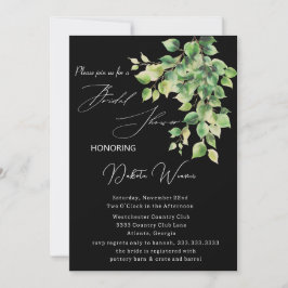 Invitación Jardín salvaje deja ducha de novia