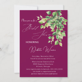 Invitación Jardín salvaje deja ducha de novia