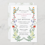 Invitación Jardín secreto de Bat Mitzvah<br><div class="desc">La elegante invitación al Garden Bat Mitzvah cuenta con coloridos ilustraciones de flores silvestres de estilo boho. Personalice su información o haga clic en "Haga clic en el personalizar más adelante" para editar estilos de fuente,  tamaño y colores.</div>