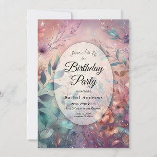 Invitación Jardín Secreto en la fiesta de cumpleaños brillant