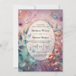Invitación Jardín Secreto en Resplandor Nocturno de Boda