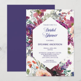 Invitación Jardín Splash Moderno Floral Bridal Shower