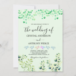 Invitación Jardín temático de Eucalyptus Romántico