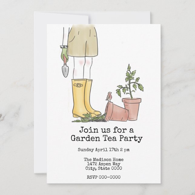 Invitación Jardinería (Anverso)