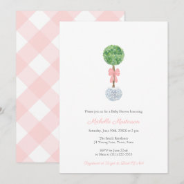 Invitación Jarrón de jengibre de boj elegante para baby showe