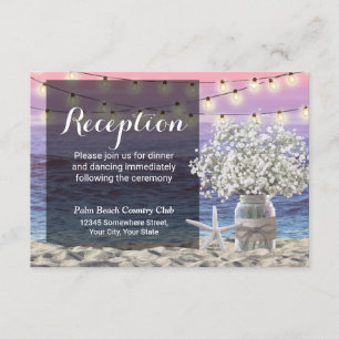 Invitación Jarrón Floral Rústico Estrella de Mar Recepción de