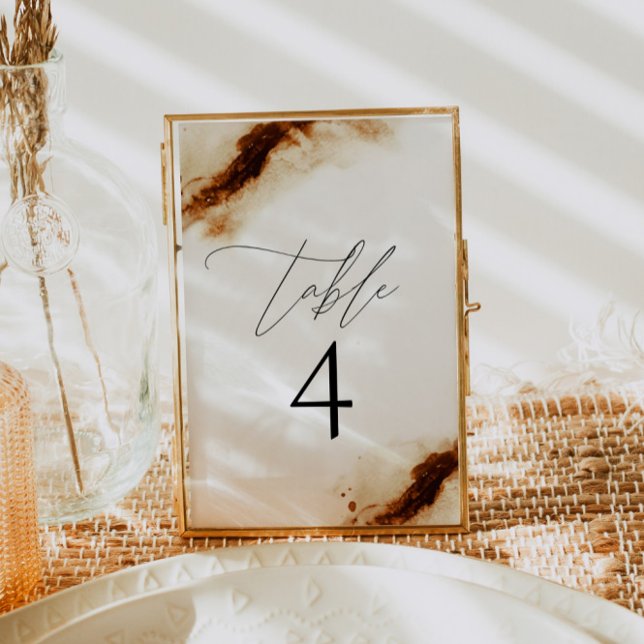Invitación JAYLA | Boho Terracotta Burnt Orange Table Number (Subido por el creador)