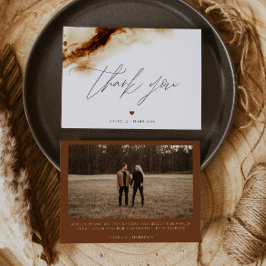 Invitación JAYLA Boho Terracotta Quemada Naranja Gracias