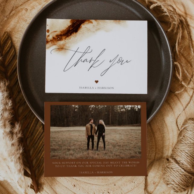 Invitación JAYLA Boho Terracotta Quemada Naranja Gracias (Subido por el creador)