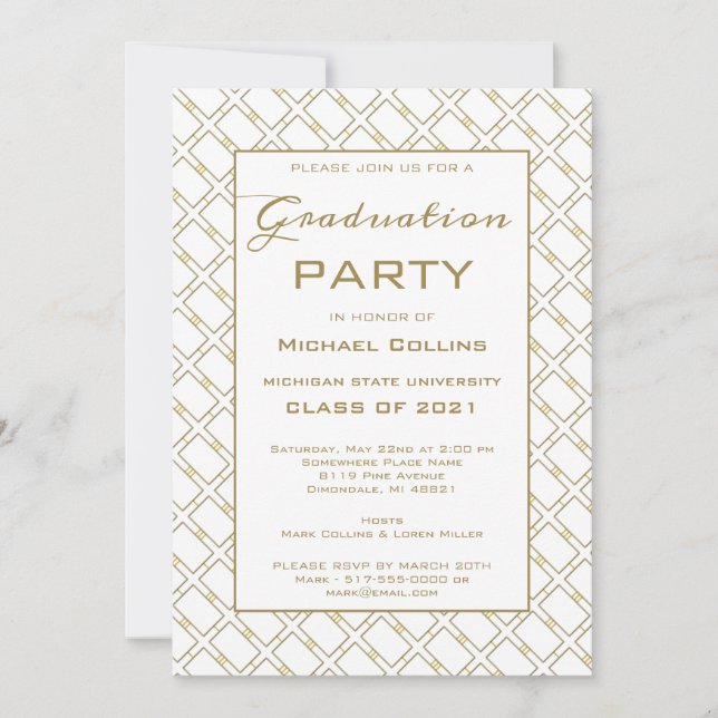 Invitación Jazzy Gold (Anverso)