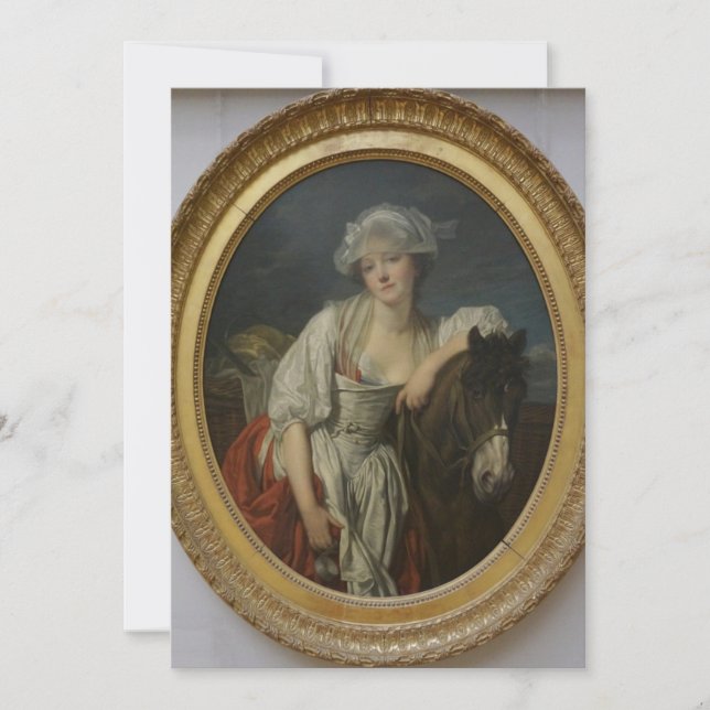 Invitación Jean-Baptiste Greuze - La lechera (Anverso)