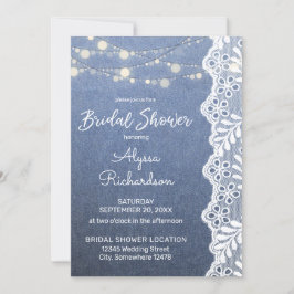 Invitación Jean Lace & String Lights Bridal Shower 2