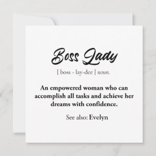 Invitación Jefe Lady Mug - Duelo de mujer empoderada, confian