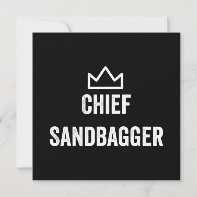 Invitación Jefe Sandbagger Golf Meme Bjj Chess Sandbag (Anverso)
